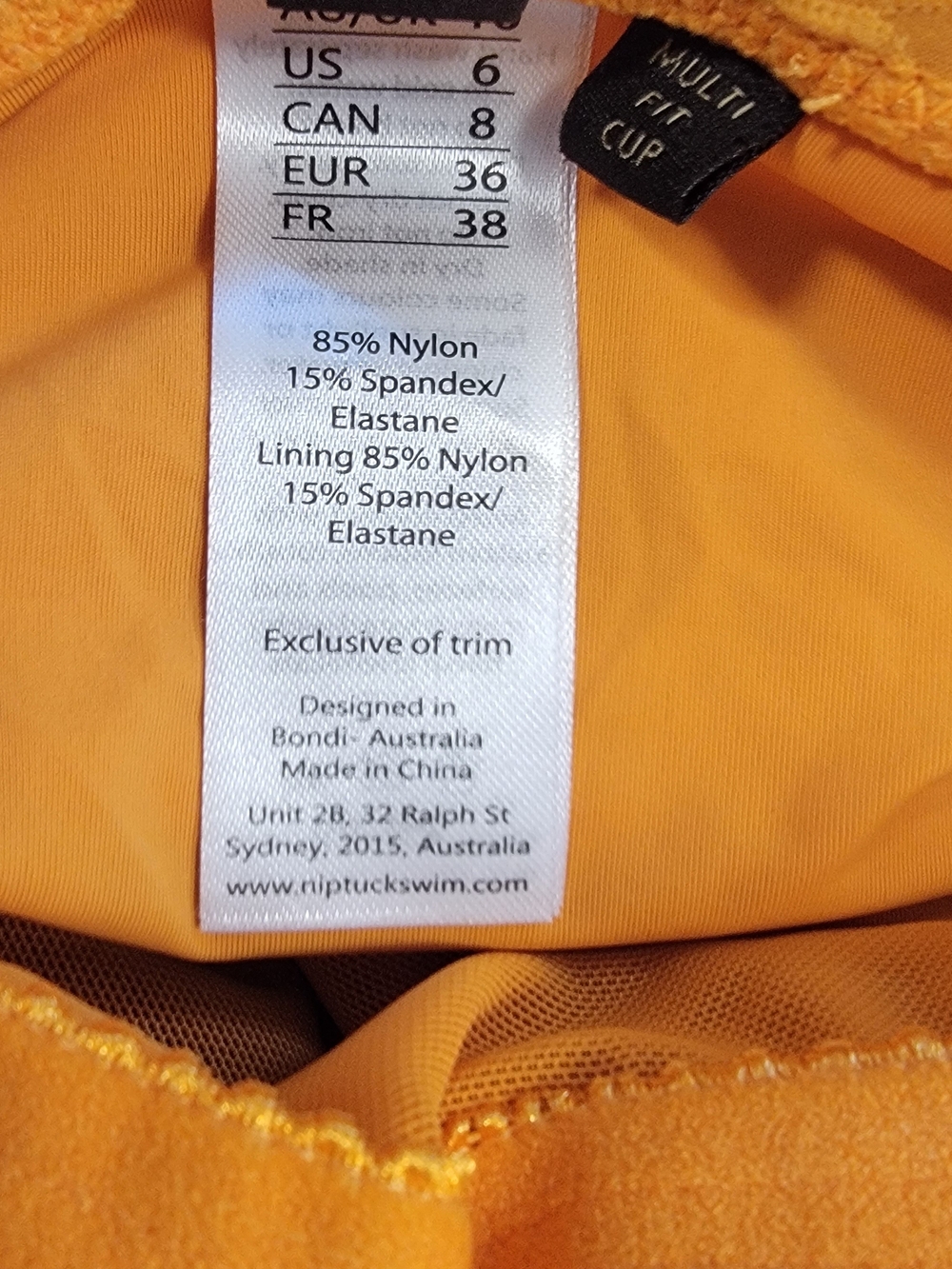 Nip Tuck Swim One Piece Swimsuit Size 6 Orange Slimming Old Hollywood Molded Cup - Picture 9 of 10